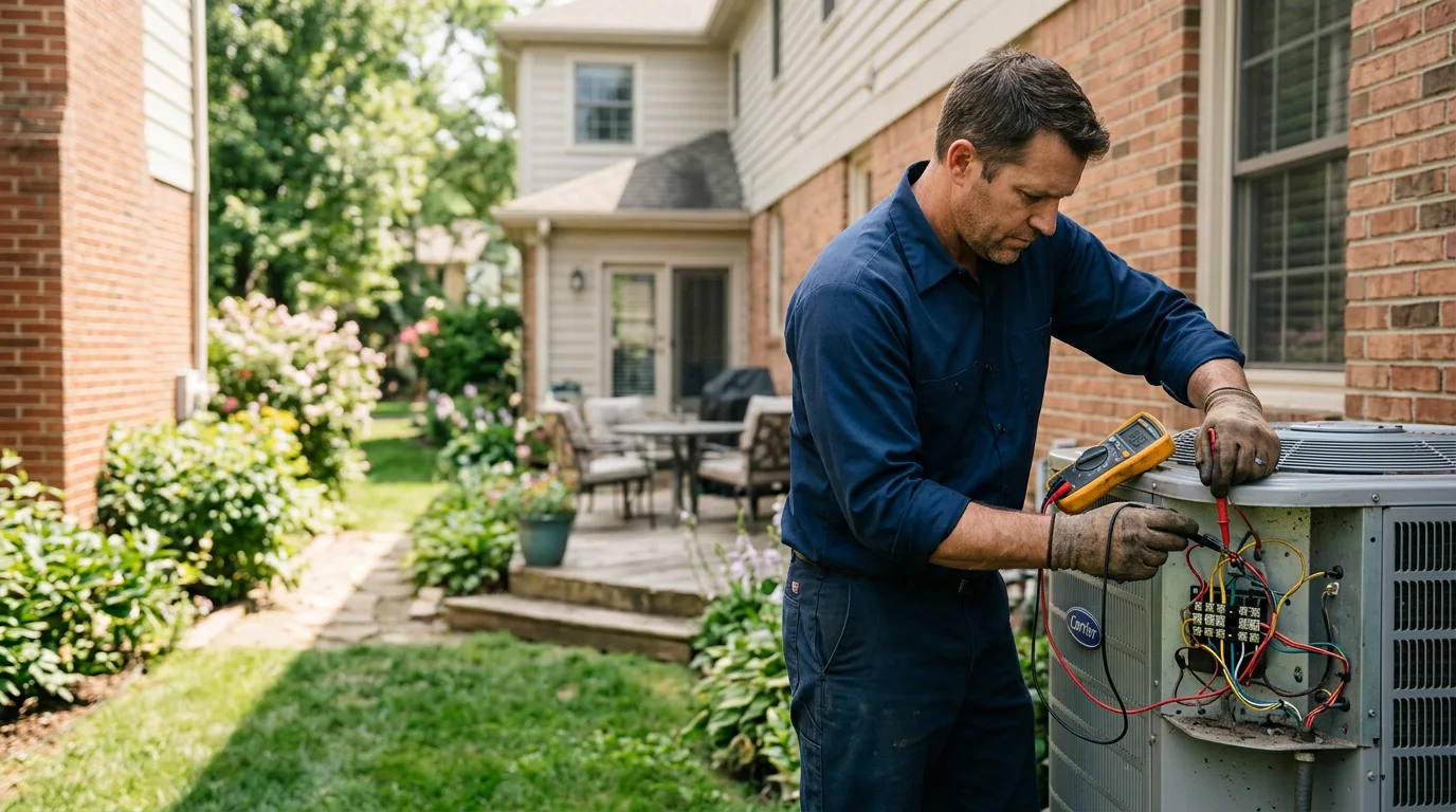 HVAC technician working near Woodway, TX